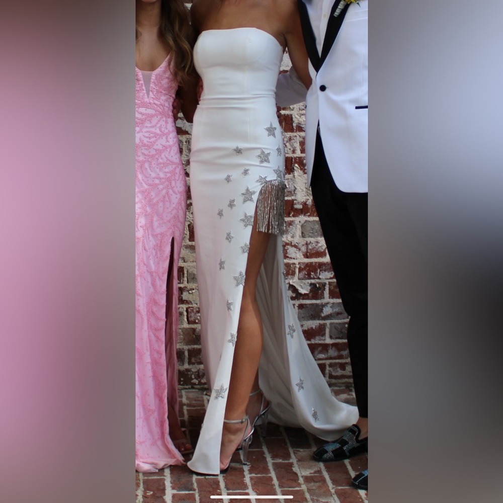 White Sherri Hill prom dress #54198